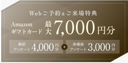 Webご予約＆ご来場特典 Amazonギフトカード最大7,000円分